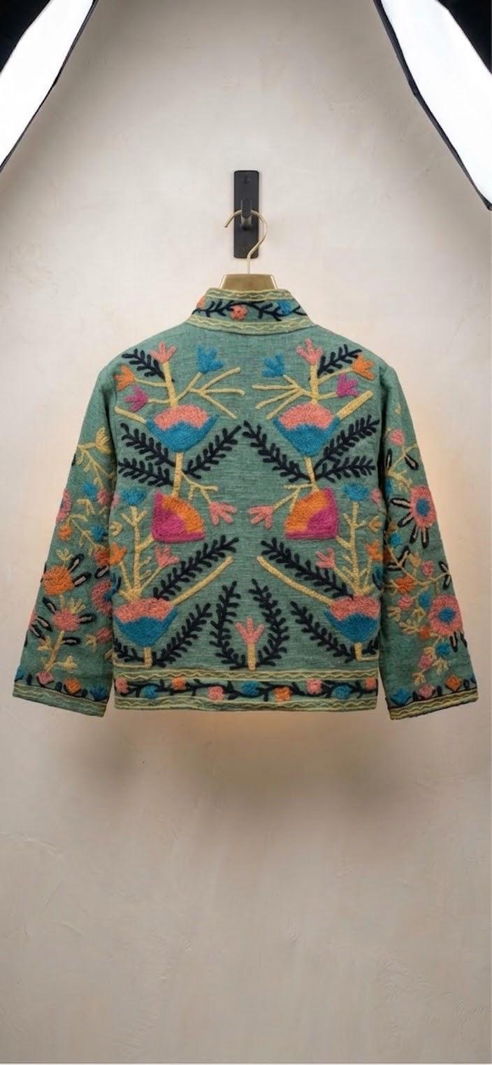 Embroidered T&T Jacket (6 colors - Light Sage Green / Slate Blue / Orange / Teal Green / Light Blue-Grey / Vibrant Orange)