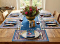 Blooming Flowers Hand Block Printed Table Mat Set (6 table mats + 6 napkins)