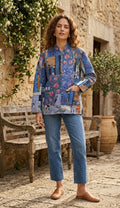 Reversible Patchwork Quilted Cotton Jacket