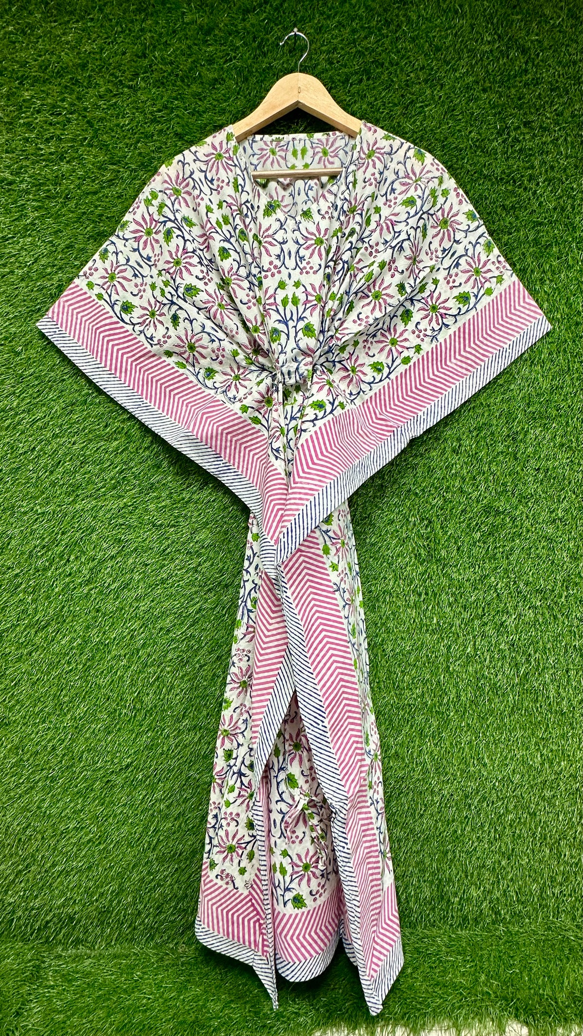 Lavender Block Printed Kaftan