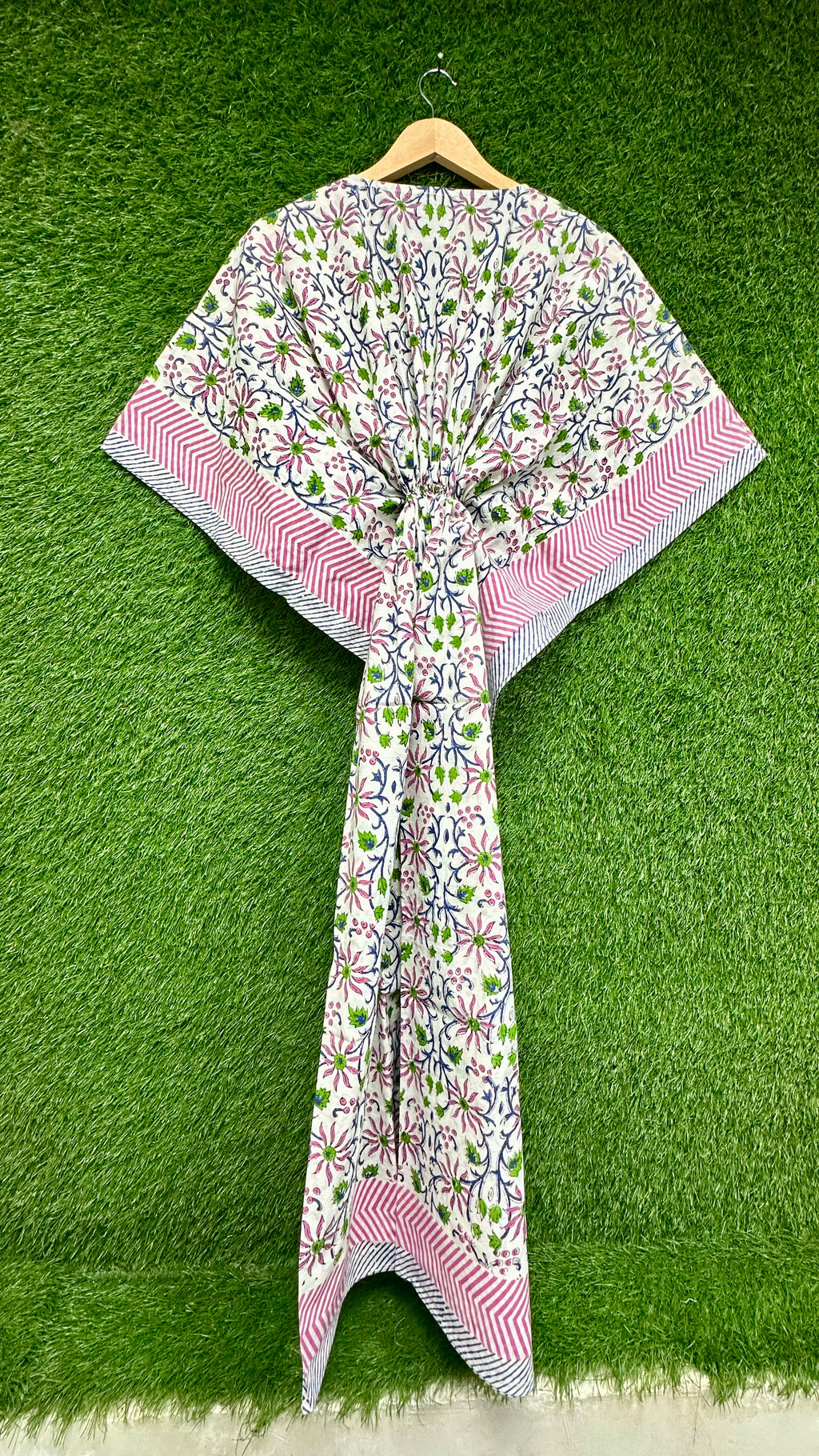 Lavender Block Printed Kaftan
