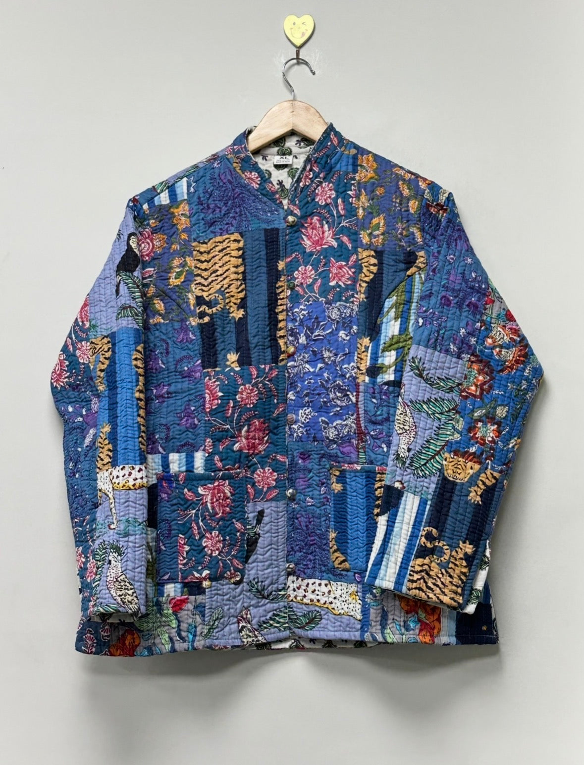 Reversible Patchwork Quilted Cotton Jacket