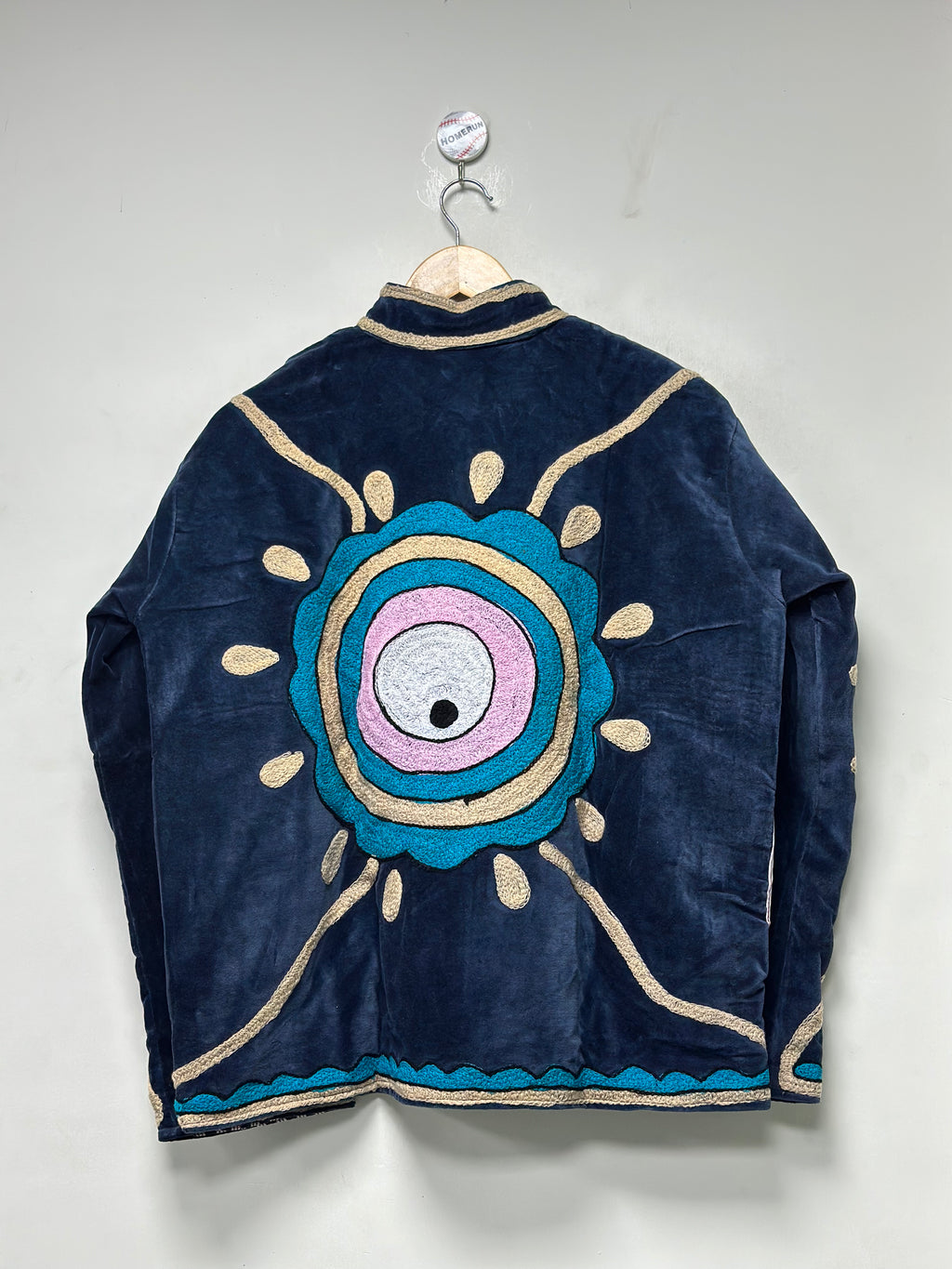 Peacock Eye Velvet Embroidered Suzani Jacket