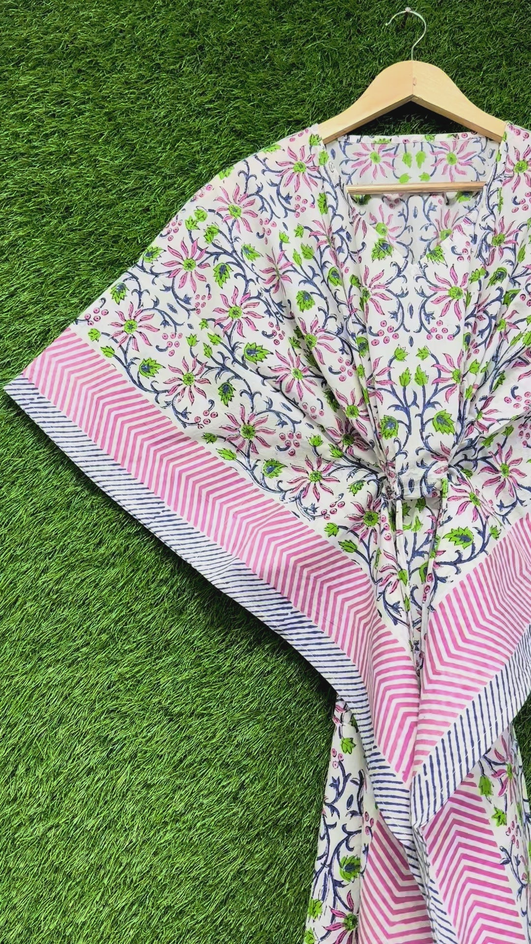 Lavender Block Printed Kaftan