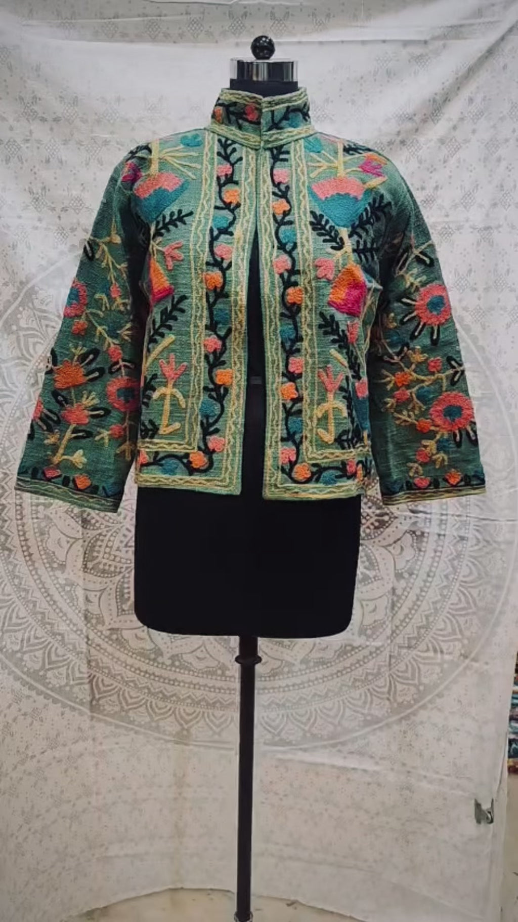 Embroidered T&T Jacket (6 colors - Light Sage Green / Slate Blue / Orange / Teal Green / Light Blue-Grey / Vibrant Orange)
