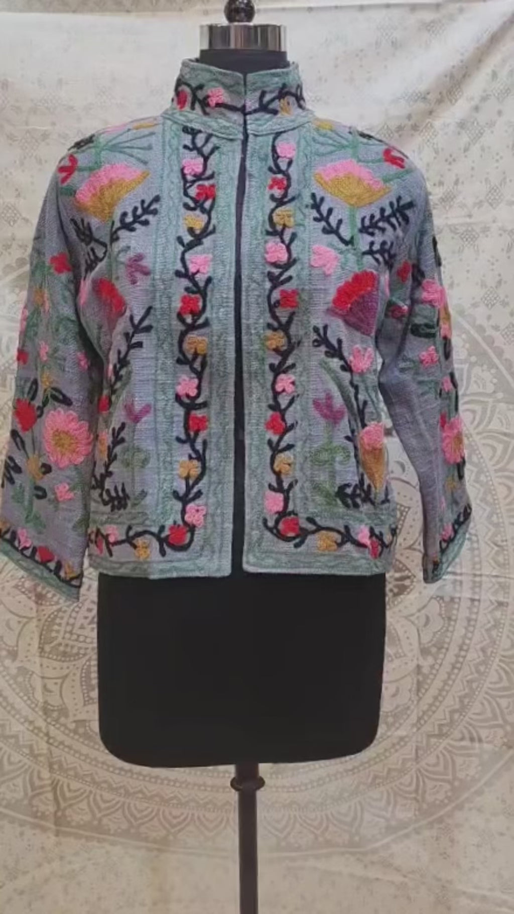 Embroidered T&T Jacket (6 colors - Light Sage Green / Slate Blue / Orange / Teal Green / Light Blue-Grey / Vibrant Orange)
