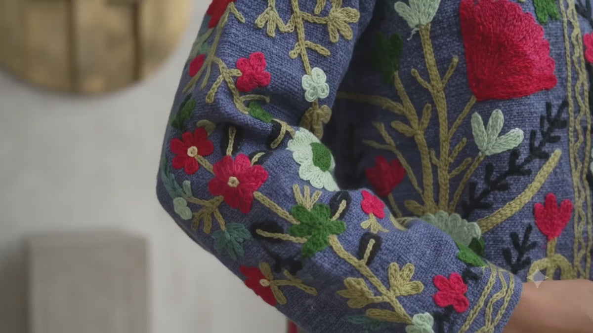 Embroidered T&T Jacket (6 colors - Light Sage Green / Slate Blue / Orange / Teal Green / Light Blue-Grey / Vibrant Orange)